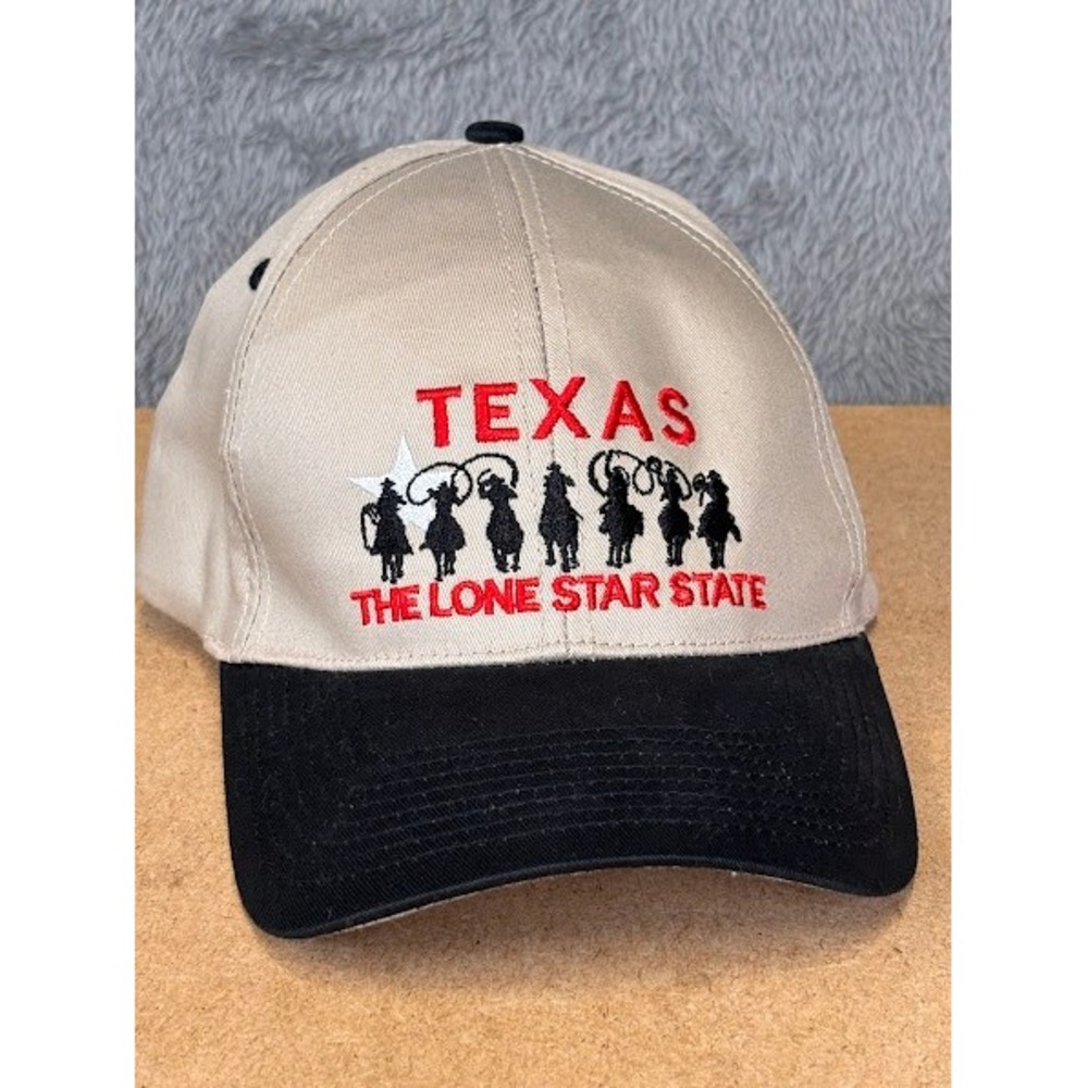 J Hats Texas The Lone Star State Snapback Hat Tan Black Cowboy Embroidery Cap